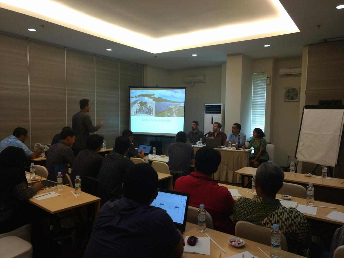 Training workshop on good practices for solar mini-grids held in Ambon in May 2019.