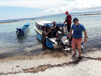 NZMATES team arriving at Panjang Island