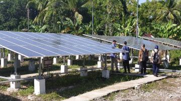 The solar power plant on Pulau Tiga. NZMATES is working with PLN to refurbish the plant, which is currently not operational.